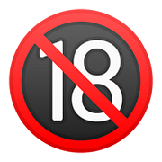 Emoji 🔞 Simbolo Di Divieto Ai Minorenni su Google Android 8.0.