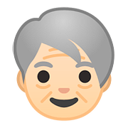Emoji 🧓🏻 Adulto Anziano: Carnagione Chiara su Google Android 8.0.