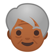 🧓🏾 Emoji Idoso: Pele Morena Escura na Google Android 8.0.