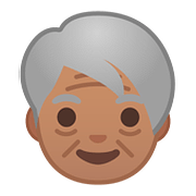 Emoji 🧓🏽 Adulto Anziano: Carnagione Olivastra su Google Android 8.0.