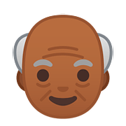 👴🏾 Emoji Homem Idoso: Pele Morena Escura na Google Android 8.0.