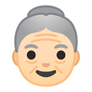 👵🏻 Emoji Anciana: Tono De Piel Claro en Google Android 8.0.