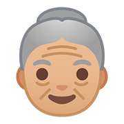 👵🏼 Emoji Anciana: Tono De Piel Claro Medio en Google Android 8.0.