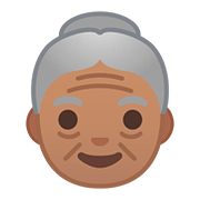 👵🏽 Emoji Idosa: Pele Morena na Google Android 8.0.