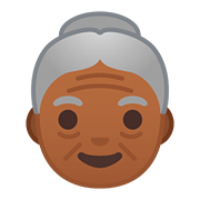 👵🏾 Emoji Idosa: Pele Morena Escura na Google Android 8.0.