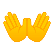 👐 Emoji offene Hände Google Android 8.0.