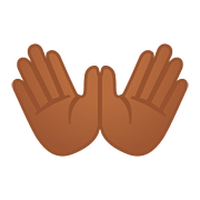 👐🏾 Emoji offene Hände: mitteldunkle Hautfarbe Google Android 8.0.