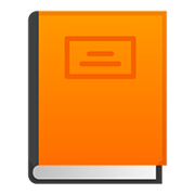 📙 Emoji orangefarbenes Buch Google Android 8.0.