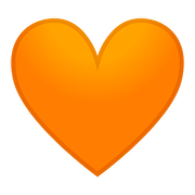 🧡 Emoji Corazón Naranja en Google Android 8.0.