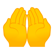 Emoji 🤲 Mani Unite In Alto su Google Android 8.0.