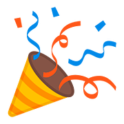 Emoji 🎉 Spara Coriandoli su Google Android 8.0.