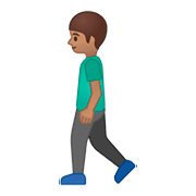 🚶🏽 Emoji Pessoa Andando: Pele Morena na Google Android 8.0.