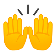 🙌 Emoji Manos Levantadas Celebrando en Google Android 8.0.