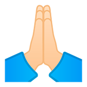 🙏🏻 Emoji Manos En Oración: Tono De Piel Claro en Google Android 8.0.