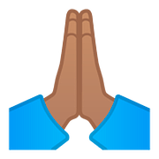 🙏🏽 Emoji Manos En Oración: Tono De Piel Medio en Google Android 8.0.