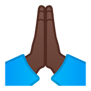 Émoji 🙏🏿 Mains En Prière : Peau Foncée sur Google Android 8.0.