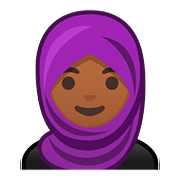 🧕🏾 Emoji Frau mit Kopftuch: mitteldunkle Hautfarbe Google Android 8.0.
