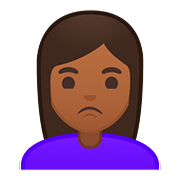 Emoji 🙎🏾 Persona Imbronciata: Carnagione Abbastanza Scura su Google Android 8.0.