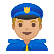 Emoji 👮🏼 Agente Di Polizia: Carnagione Abbastanza Chiara su Google Android 8.0.