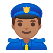 Émoji 👮🏽 Officier De Police : Peau Légèrement Mate sur Google Android 8.0.