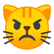 😾 Emoji Rosto De Gato Mal-humorado na Google Android 8.0.