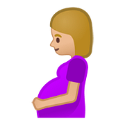 🤰🏼 Emoji schwangere Frau: mittelhelle Hautfarbe Google Android 8.0.