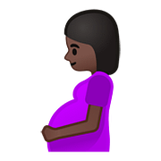 🤰🏿 Emoji Mujer Embarazada: Tono De Piel Oscuro en Google Android 8.0.