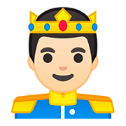 Emoji 🤴🏻 Principe: Carnagione Chiara su Google Android 8.0.