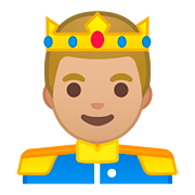 🤴🏼 Emoji Prinz: mittelhelle Hautfarbe Google Android 8.0.