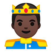 Emoji 🤴🏿 Principe: Carnagione Scura su Google Android 8.0.