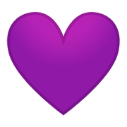 💜 Emoji Coração Roxo na Google Android 8.0.