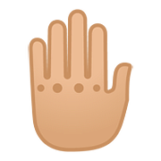 Emoji 🤚🏼 Dorso Mano Alzata: Carnagione Abbastanza Chiara su Google Android 8.0.