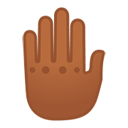 Emoji 🤚🏾 Dorso Mano Alzata: Carnagione Abbastanza Scura su Google Android 8.0.