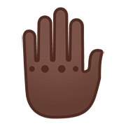 🤚🏿 Emoji Dorso De La Mano: Tono De Piel Oscuro en Google Android 8.0.