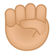 Emoji ✊🏼 Pugno: Carnagione Abbastanza Chiara su Google Android 8.0.