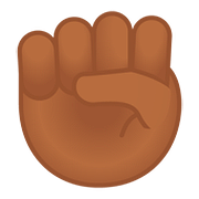 Emoji ✊🏾 Pugno: Carnagione Abbastanza Scura su Google Android 8.0.