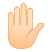 ✋🏻 Emoji Mão Levantada: Pele Clara na Google Android 8.0.