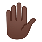 ✋🏿 Emoji erhobene Hand: dunkle Hautfarbe Google Android 8.0.