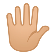 🖐🏼 Emoji Hand mit gespreizten Fingern: mittelhelle Hautfarbe Google Android 8.0.