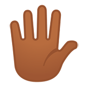 🖐🏾 Emoji Mão Aberta Com Os Dedos Separados: Pele Morena Escura na Google Android 8.0.