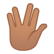 Emoji 🖖🏽 Saluto Vulcaniano: Carnagione Olivastra su Google Android 8.0.