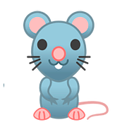 Emoji 🐀 Ratto su Google Android 8.0.