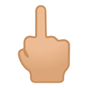 Emoji 🖕🏼 Dito Medio: Carnagione Abbastanza Chiara su Google Android 8.0.