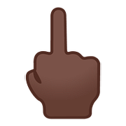 Emoji 🖕🏿 Dito Medio: Carnagione Scura su Google Android 8.0.