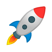 Emoji 🚀 Razzo su Google Android 8.0.