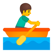 Emoji 🚣 Persona In Barca A Remi su Google Android 8.0.