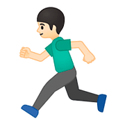 Emoji 🏃🏻 Persona Che Corre: Carnagione Chiara su Google Android 8.0.