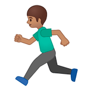 🏃🏽 Emoji Persona Corriendo: Tono De Piel Medio en Google Android 8.0.
