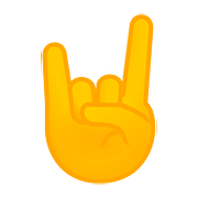 🤘 Emoji Mano Haciendo El Signo De Cuernos en Google Android 8.0.