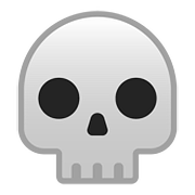 Émoji 💀 Crâne sur Google Android 8.0.